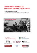 JORNADAS SIBE 2019 TRADICIONES MUSICALES: EXPERIENCIA SOCIAL Y CREACIÓN MUSICAL