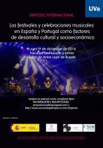 SIMPOSIO INTERNACIONAL «LOS FESTIVALES Y CELEBRACIONES MUSICALES EN ESPAÑA Y PORTUGAL COMO FACTORES DE DESARROLLO CULTURAL Y SOCIOECONÓMICO»